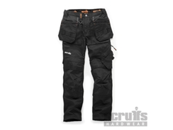 SCRUFFS T55269 Pantalón para mujer de bolsillos con funda Trade Flex, color negro