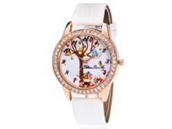 Reloj De Pulsera Moderno De Cuarzo Para Mujer Con Diamantes De Imitación, Esfera Redonda, Aleación (oro Rosa Y Negro).
