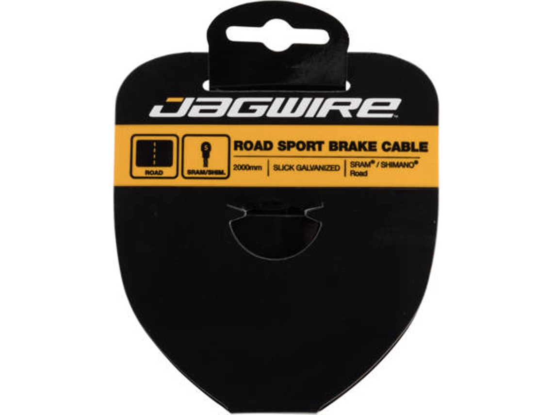 Cable de Freno JAGWIRE Road Brake Cable-Slick Galvanized-1.5X2000Mm-Sram/Shimano (Negro, Amarillo - TU)