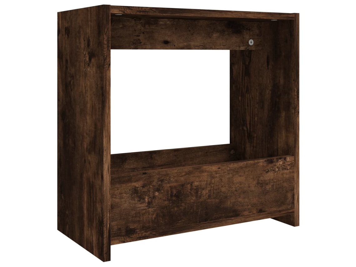 Maison Exclusive - Mesa Auxiliar Madera Contrachapada Roble Ahumado 50x26x50 Cm
