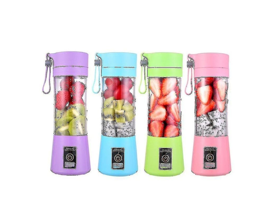 2026-licuadora Portátil Usb De Frutas Y Verduras Recargable Mini Vaso De Jugo 380ml Jc-09