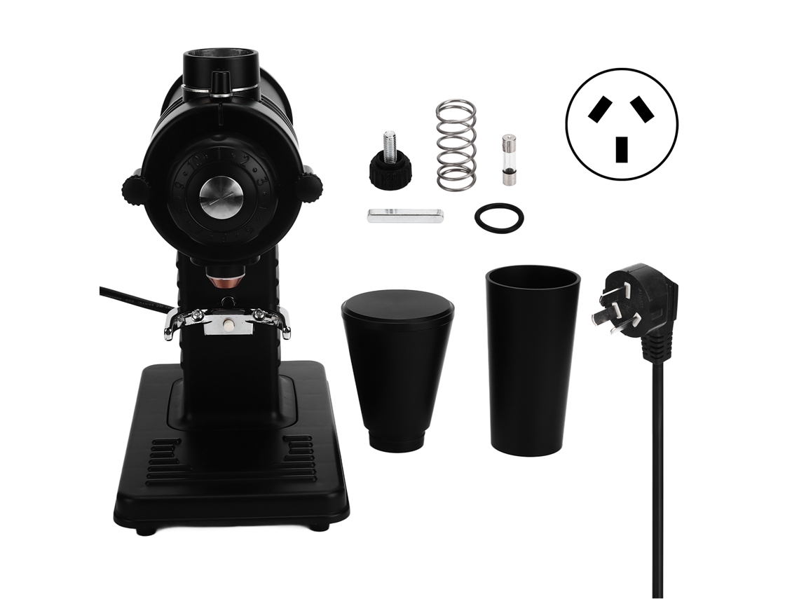 Molinillo de café eléctrico de acero inoxidable, 200 W, 2500 rpm, para uso doméstico, enchufe australiano de 220 V, color negro