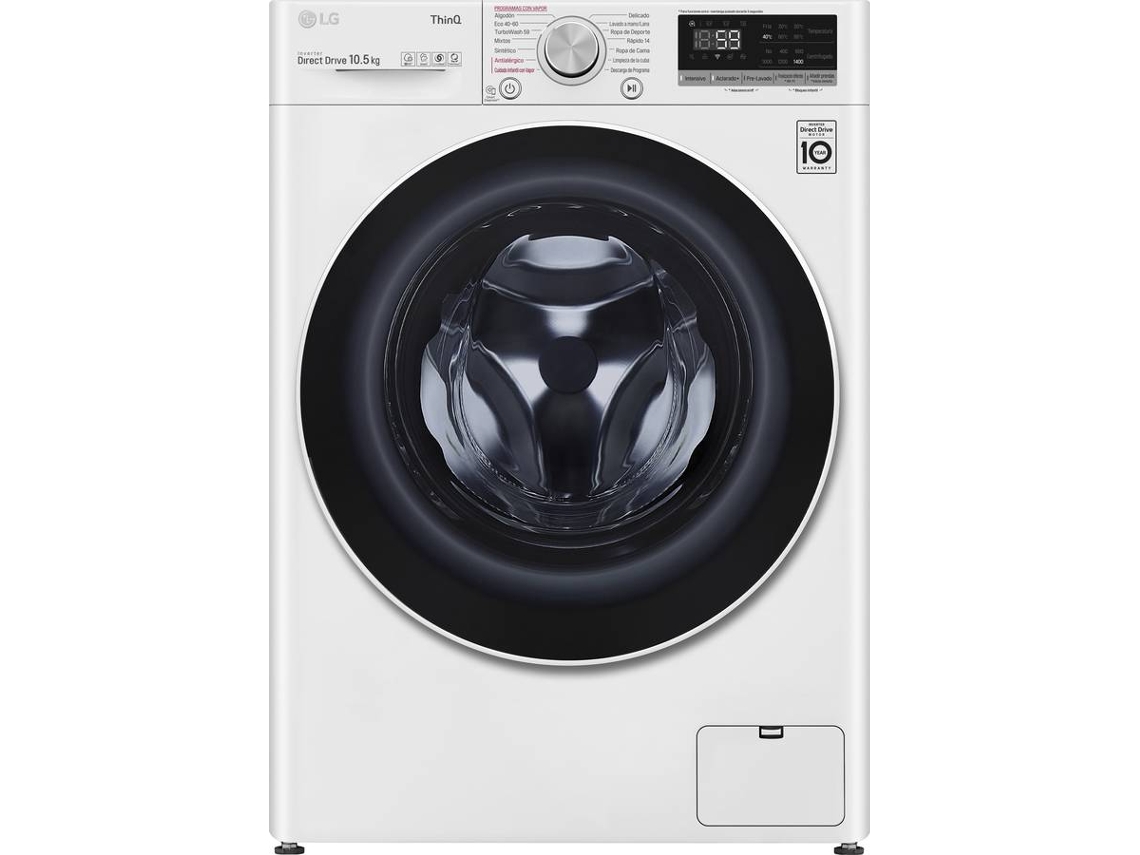 Lavadora LG F4WV5010S0W (10.5 kg - 1400 rpm - Blanco)