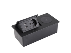 Omni-regleta Inalámbrica Pop Up Con 2 Puertos Usb Tomacorrientes Oculta Mesa Caja De Conexión
