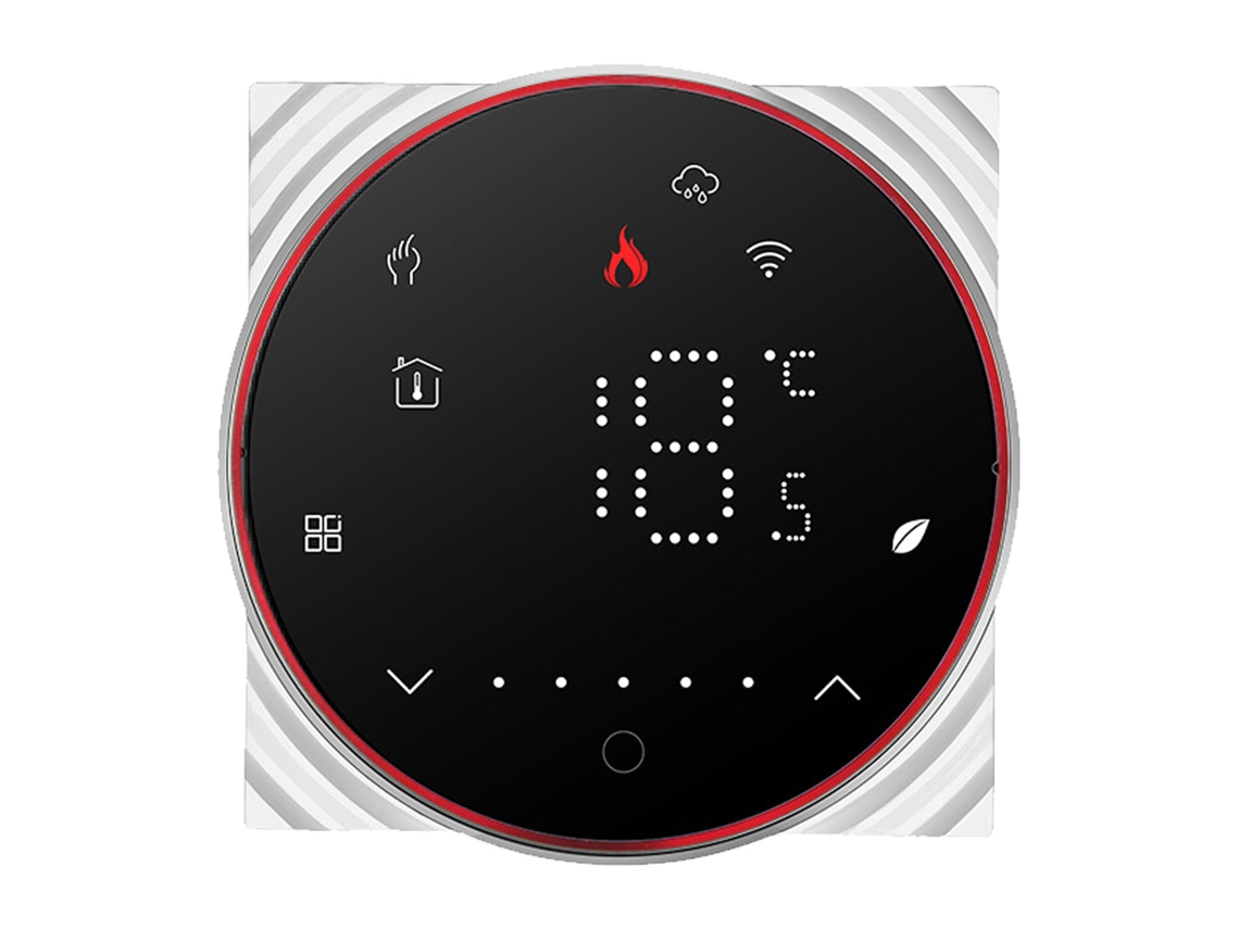 Termostato Inteligente Wifi Con Pantalla Lcd Para Calefacción De Suelos Hogar Caja Oculta 86 95‑240v 5a Negro