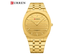 Reloj cuadrado ultrafino e impermeable (dorado), reloj de pulsera para negocios y personalizado, para hombre y mujer.