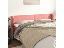 Cabecero De Terciopelo Rosa 163x23x78/88 Cm