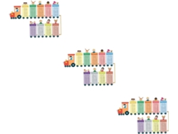 Juego de 3 pegatinas de pared con tablas de multiplicar para pupitres escolares CHABERLU