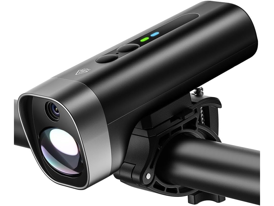 Cámara Para Bicicleta Hd 1080p Con Iluminación Led De 3 Niveles Para Conducción Nocturna Y Grabación En Tarjeta Tf.
