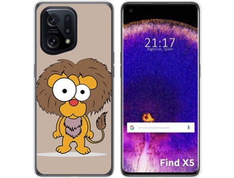 Carcasa para Oppo Find X5 5G TUMUNDOSMARTPHONE Dibujos Leon Multicolor