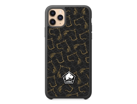 Funda Móvil Oficial Lille Fc para iPhone 11 Pro Max PHONECASES3D Piel Sintética Negro