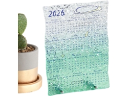 Calendario De Escritorio 2026, Acrílico Transparente, 12 Meses, Ideal Para El Hogar, Residencia Estudiantil