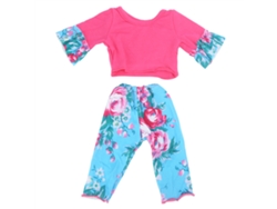Bjww-roupas De Boneca Com Padrões Requintados, Blusas E Calças, Conjunto Elegante Para Bonecas De 45,72 Centímetros Qd18-058