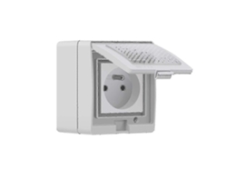 Enchufe inteligente S55 TPE FR 16A, resistente al agua IP55, con Wi-Fi y control remoto por voz de Alexa/Google Home/IFTTT, Fvayotoy