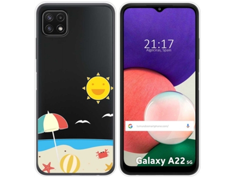 Carcasa Samsung Galaxy A22 5G TUMUNDOSMARTPHONE Dibujos Transparente Multicolor