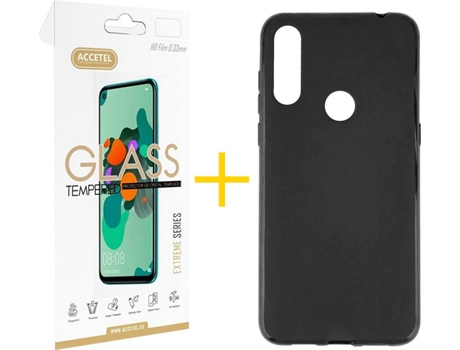 Carcasa + Protector Alcatel 1S 2020 SKYHE Lisa Negro 80563