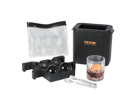 VEVOR Cubitera de Bolas de Hielo Redonda 2 Esferas 6 cm de Silicona para Bebidas