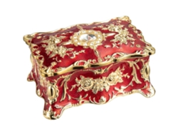 Joyería colgantes anillos acabado vintage rojo (10x10x5cm) Kofihety