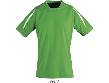 Camiseta de Hombre para Fútbol SOLS Maracana Ssl Verde (L)