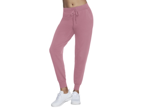 Pantalones de Mujer SKECHERS Restful Mve Rosa (M)