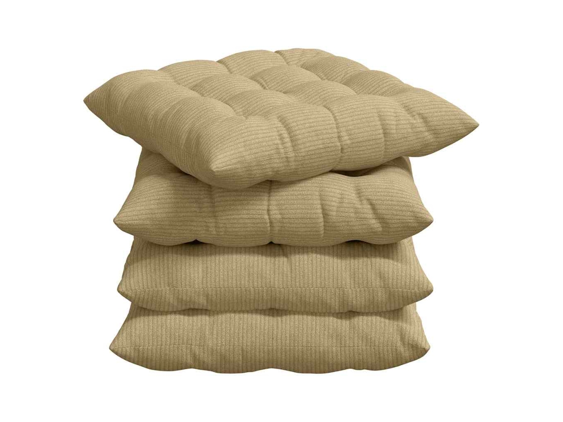 Cojines para asiento, 4 unidades, gris verdoso, 40 x 40 x 6 cm, HARLANV1