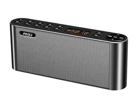 Altavoz Bluetooth Inalámbrico Portátil con Radio Fm Reproductor Mp5 Digital y un Potente Micrófono Incorporado y Dos Altavoces Grises BISBISOUS