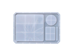 Caja organizadora de moldes de resina epoxi para cristales, ideal para guardar herramientas de maquillaje. Hengjian