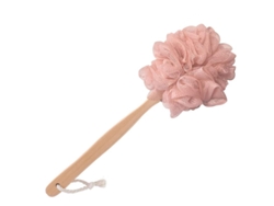Cepillo De Baño De Mango Largo, Esponja De Ducha De Lufa Suave, Ideal Para Pieles Sensibles.