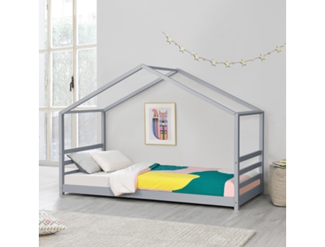 Estructura de Cama Infantil [EN.CASA] (Gris - Madera - 90 x 200 cm)