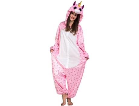 Disfraz de Niña DISFRAZZES Unicornio Con Ojos Grandes Rosa (Talla: 10 a 12 años)