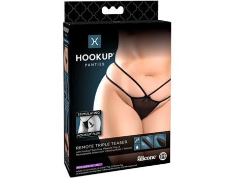 Braga Con Plug Anal HOOK UP Conexión Remota Triple Teaser (Tamaño Único XL - 2XL)