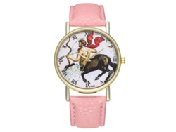 Reloj Centaurus Standard Rosa De Cuarzo Con Correa De Cuero, Estilo Sencillo, Universal, Para Estudiantes.
