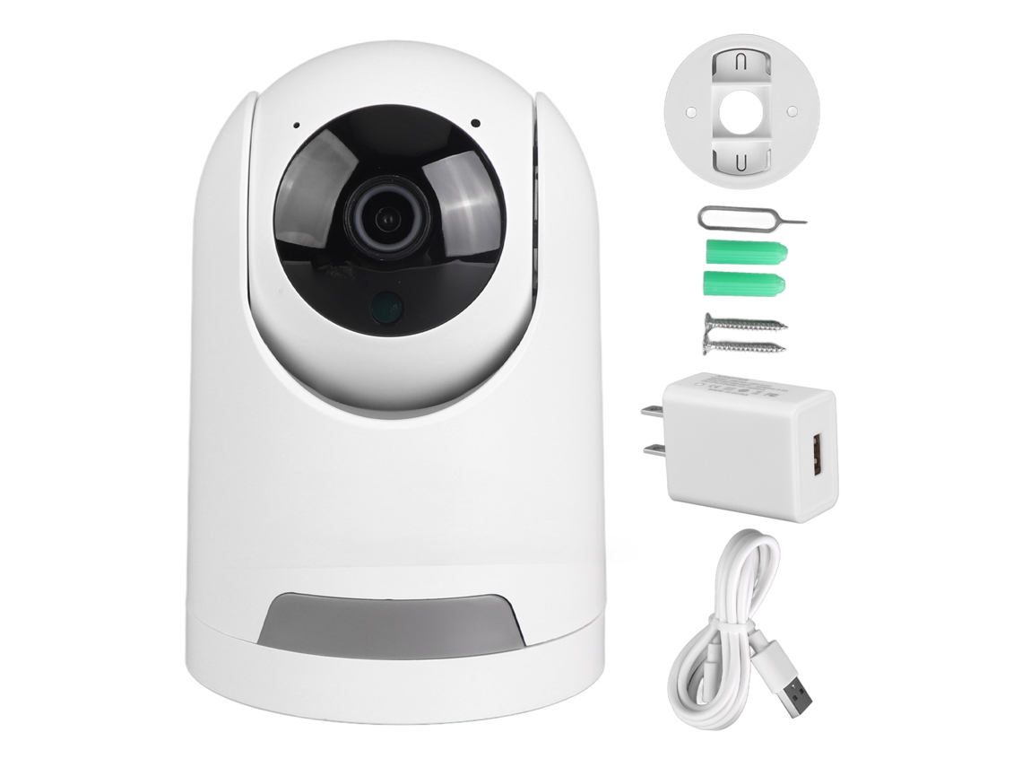 Cámara De Seguridad Wifi Inalámbrica De 2 Mp, Visión Nocturna A Color, Detección De Movimiento, 1080p, Para Interiores, Enchufe Estadounidense.