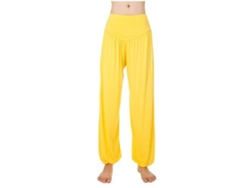 2026-pantalones Harem Para Mujer Yogas Hippie Boho Verano Deportivos Amplios Elásticos Modales Xl Amarillo