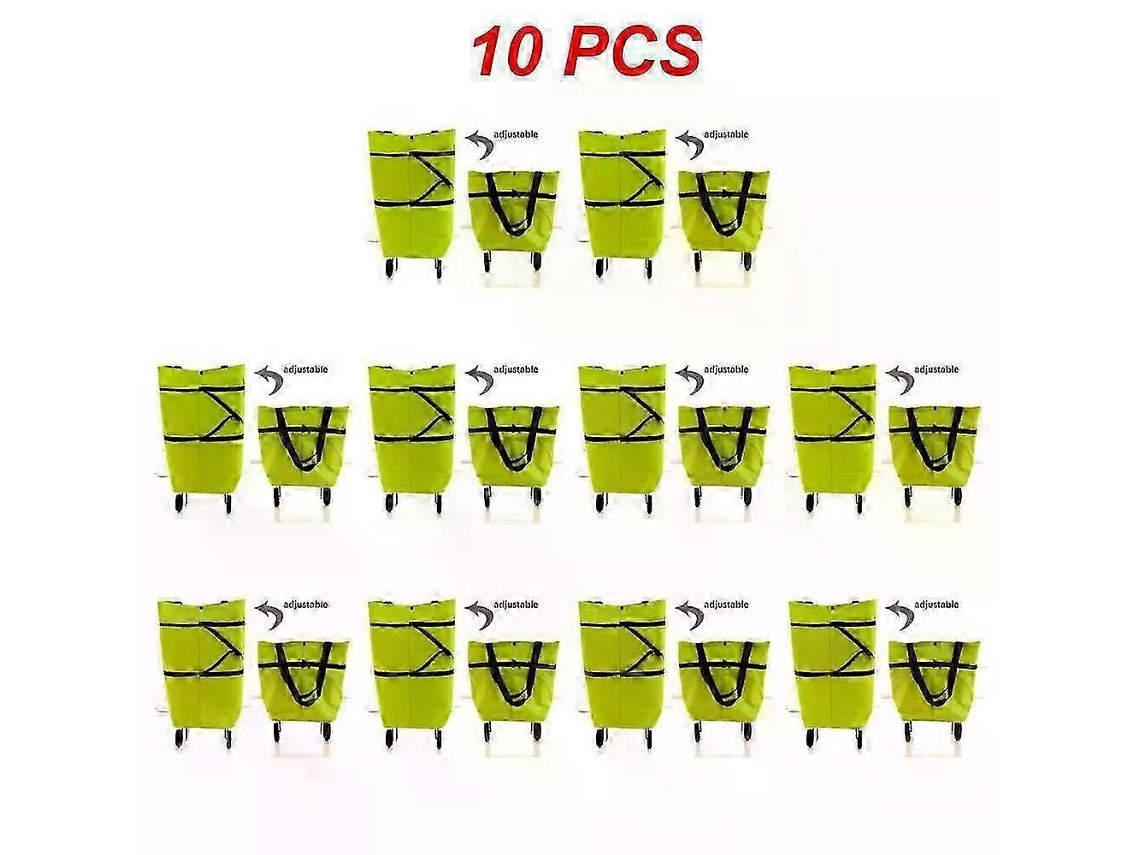 Bolsa de compras plegable, carrito con ruedas, organizador de verduras, portátil. GOKOCO