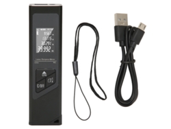 Telémetro Láser Con Pantalla Lcd Retroiluminada De 40 M, Alta Precisión, Carga Rápida Usb, Medidor Digital.
