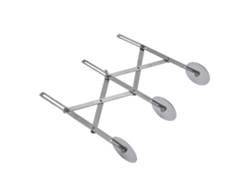 Cortador De Masa De Acero Inoxidable Con 3 Ruedas Ajustables Para Pizza Y Pasteles.