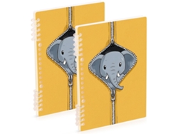 Besportble Juego De Espiral Y Elefante 21,1 X 14,5 Cm 21 X 14 Cm Encuadernador Flexible De Cinco Anillos En...