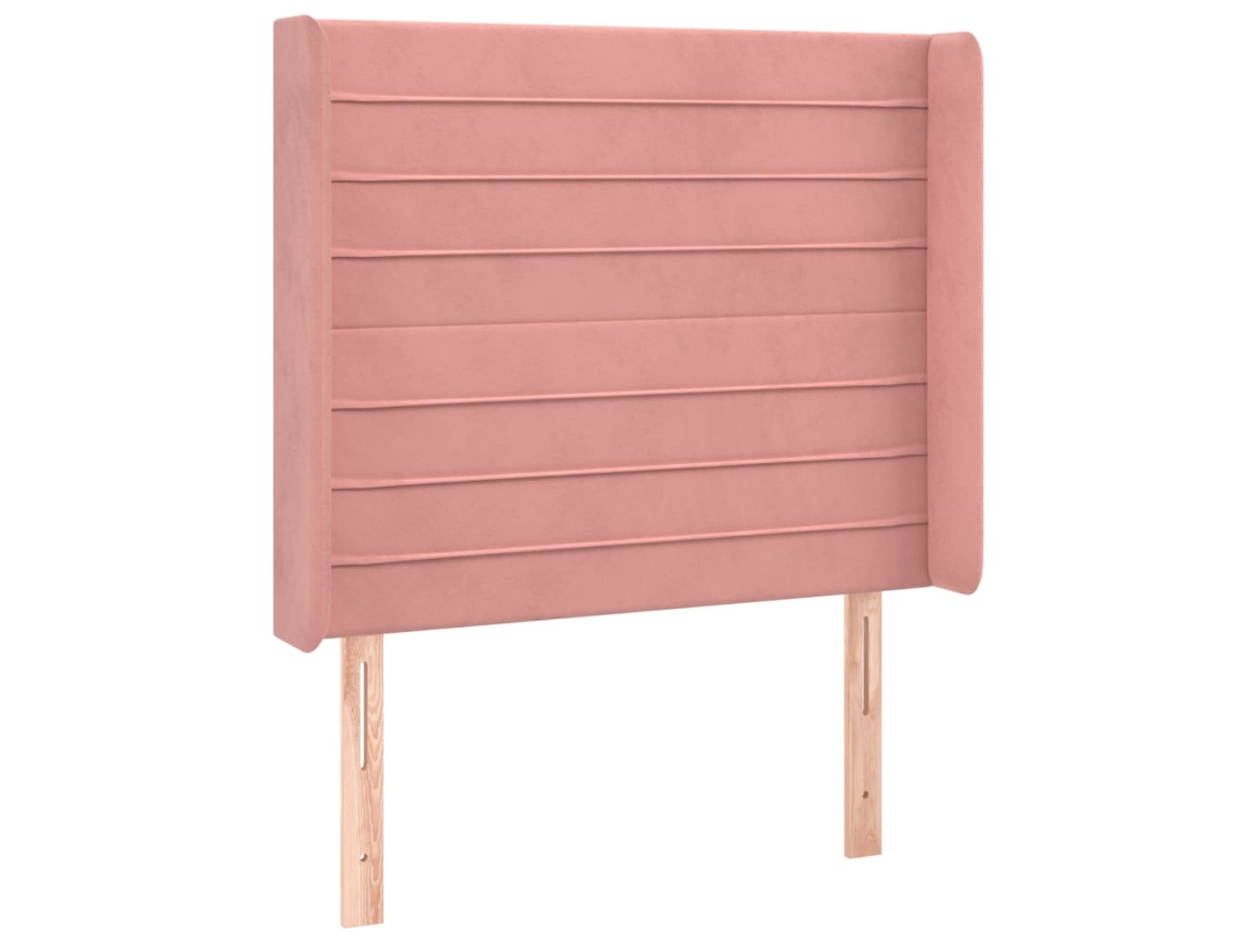 Maison Exclusive - Cabecero Con Orejas De Terciopelo Rosa 103x16x118/128 Cm