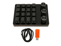 Teclado Mecânico Programável 16 Teclas 3 Perícias Hot Swappable Blue Switch Para Gaming Escritório Mídia
