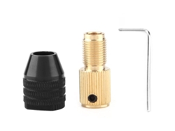 Mini mandril autoajustable, capacidad de sujeción de 0,3 a 3,4 mm, diámetro interior de 3,17 mm, para eje de motor.