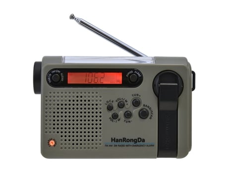 Dynamo Am/Fm Led Radio solar con manivela con banco de energía de 2000 Mah