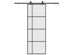 Puerta Corrediza Vidaxl Negro Cristal