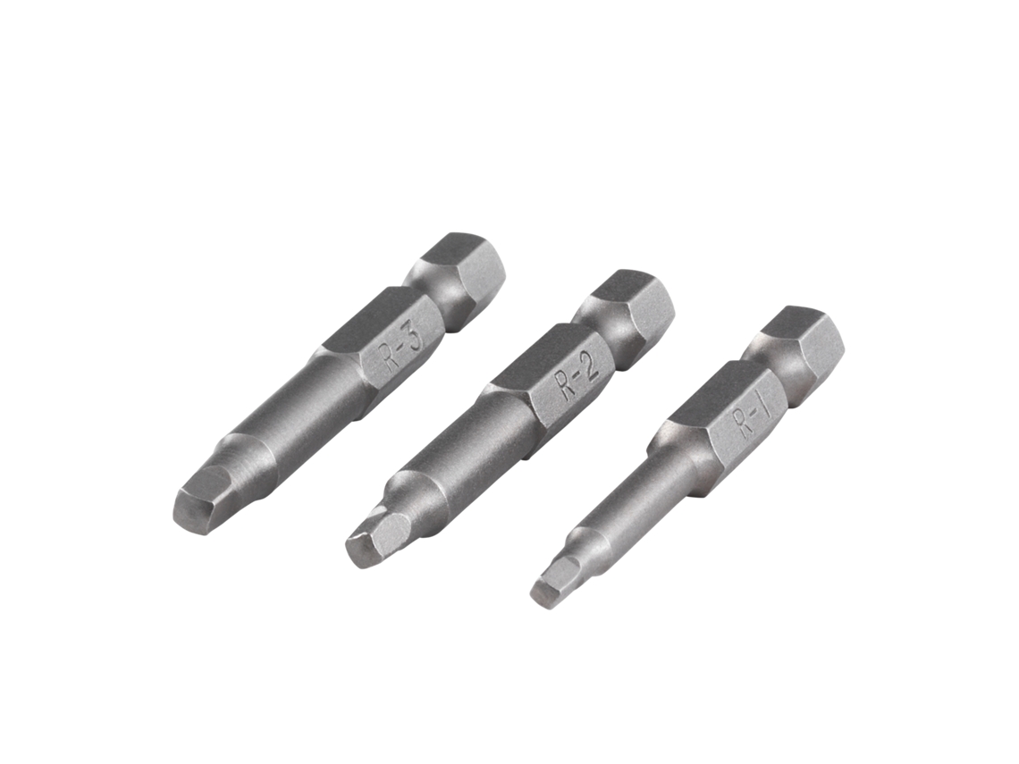 WOLFCRAFT 1266000 1 Juego de Puntas de Atornillador de 3 Piezas Squareplus 1 2 3