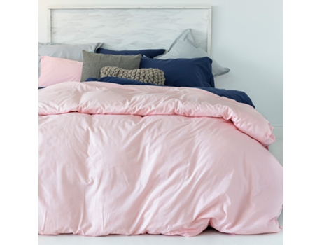 Funda de Edredón HAPPYFRIDAY Basic (220 x 220 cm - Algodón - Rosa)