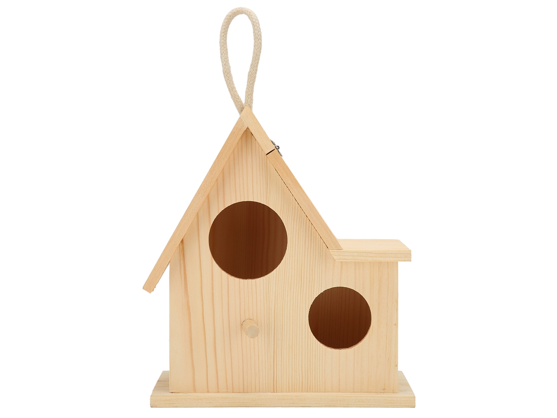 Casita De Madera Para Pájaros, Ideal Para El Jardín, La Encimera O Como Nido Para Pájaros Pequeños.