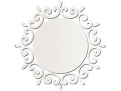 Elegante Moderno Adhesivo Pared Redondo Espejo 27 Color Plata Fabricado Pet Impermeable Fácil Aplicar Ideal