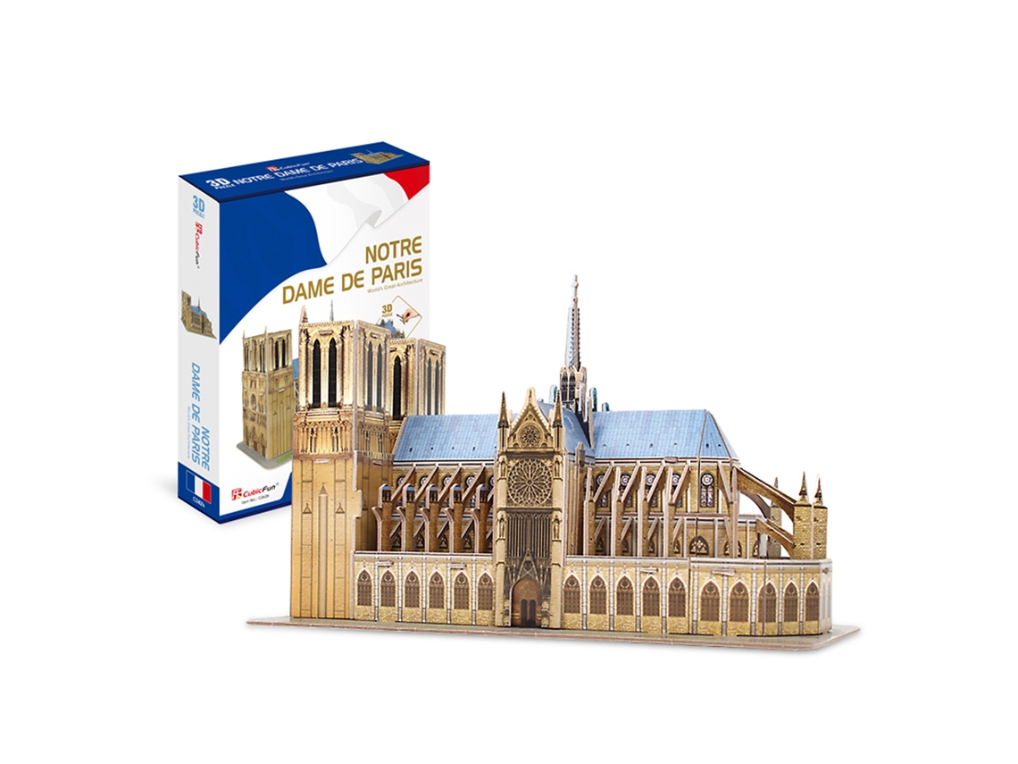Puzzle 3D Notre Dame París 27,2x14,2x18 cm.