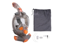 2026rebe-máscara De Snorkel Full Face Anti Niebla Visión Panorámica 180° Con Tubo Plegable Y Soporte Para Cámara Naranja Gris S/m