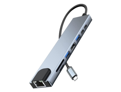 Adaptador Hub Usb C Hdmi Con Ethernet HDMI0214-Y2 Negro